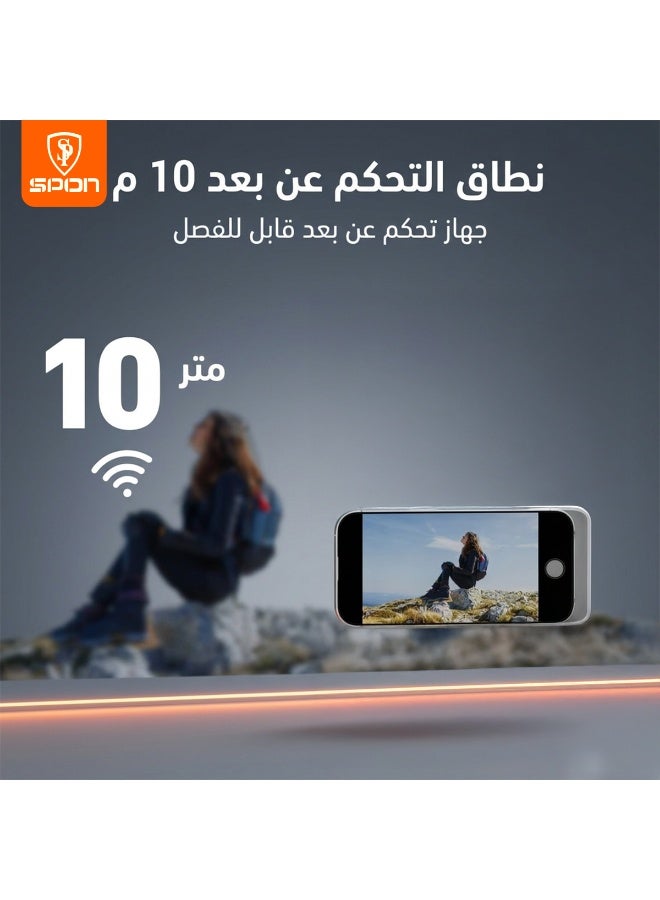 سبون مسكة تصوير مغناطيسية SPON احترافية – تحكم بلوتوث – زر تصوير وزووم – تصميم مريح – تدعم الوضعين الأفقي والعمودي - Image 3