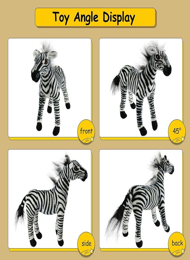 DTR Creation Zebra 25CM Soft Toys for Kids | Plush Soft Toys for Baby Boys and Girls| Best Gift | Zebra Soft Toy for Kids -Black/White 25Cm Height - Image 2