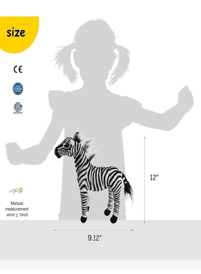 DTR Creation Zebra 25CM Soft Toys for Kids | Plush Soft Toys for Baby Boys and Girls| Best Gift | Zebra Soft Toy for Kids -Black/White 25Cm Height - Image 3