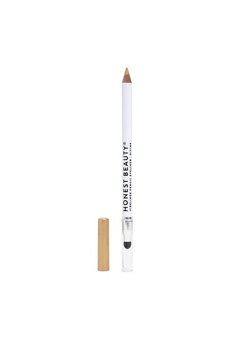 Vibeliner Pencil Eyeliner Divine (Gold) | With Jojoba Oil, Meadowfoam Oil, & Macadamia Nut Oil | With built-in smudger, 0.038 Ounce