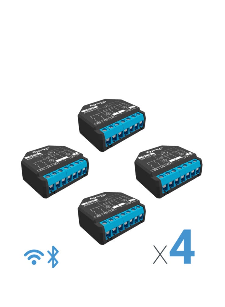 Shelly مفتاح Shelly Plus 2 PM الذكي الذي يعمل بتقنية Wi-Fi، قناتان 16 أمبير، قياس الطاقة - Image 1