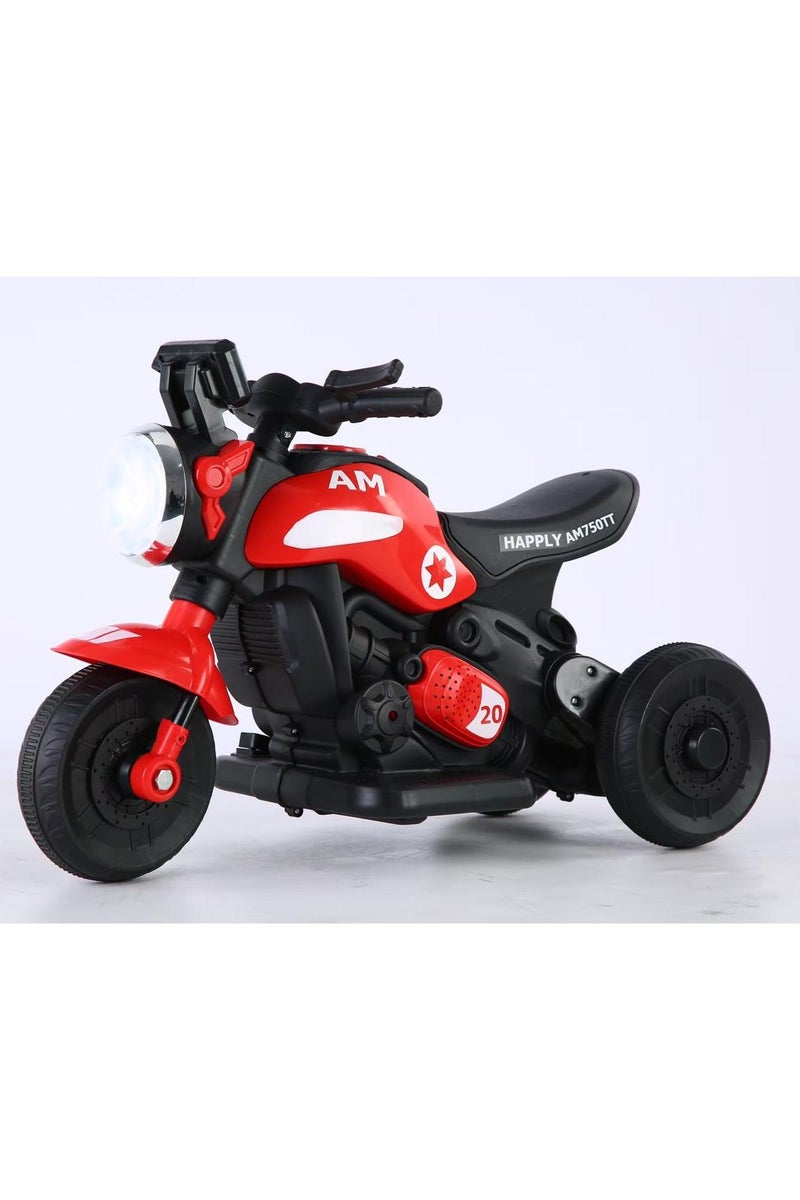 يونايتد دراجة كهربائية صغيرة بثلاث عجلات 606-BRJ 6V للأطفال، لون أحمر