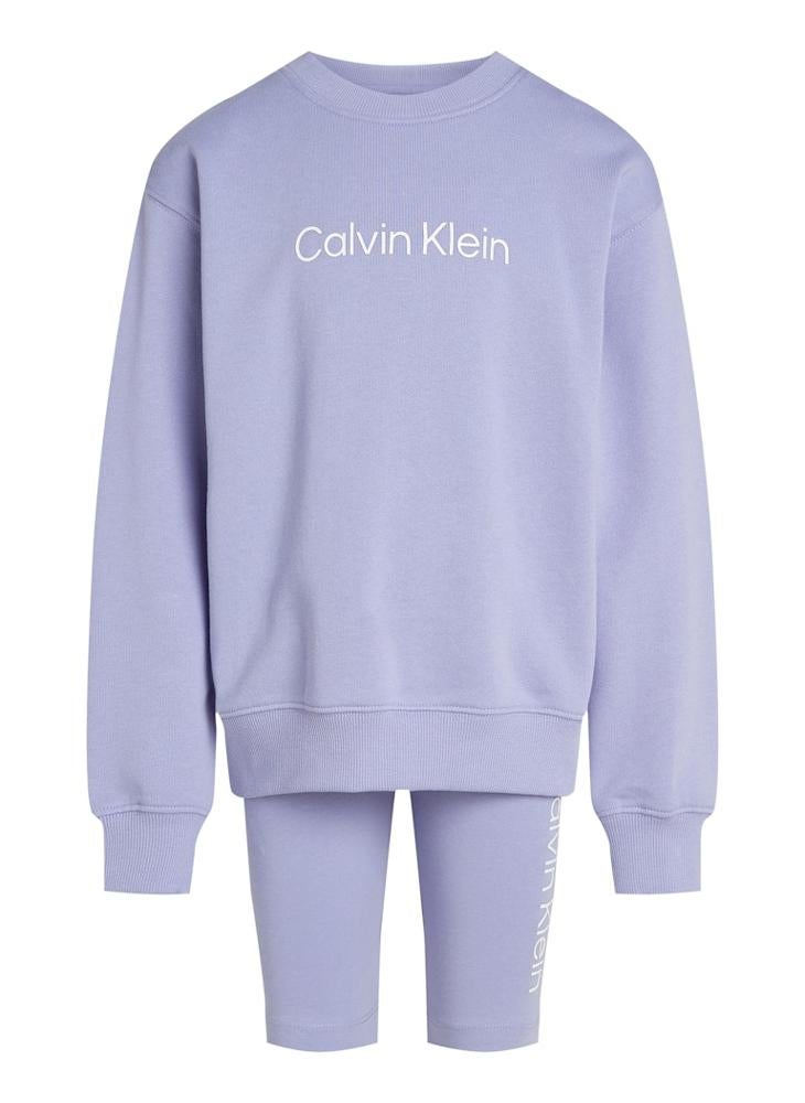 Calvin Klein Jeans Kids Logo T-Shirt & Cycling Shorts Set  - Image 3