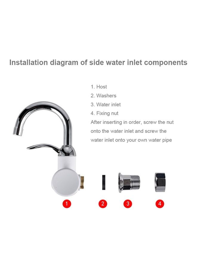 Kitchen Tankless Water Heater Tap with Temperature Display Multicolour 35 x 15 x 25cm - Image 3