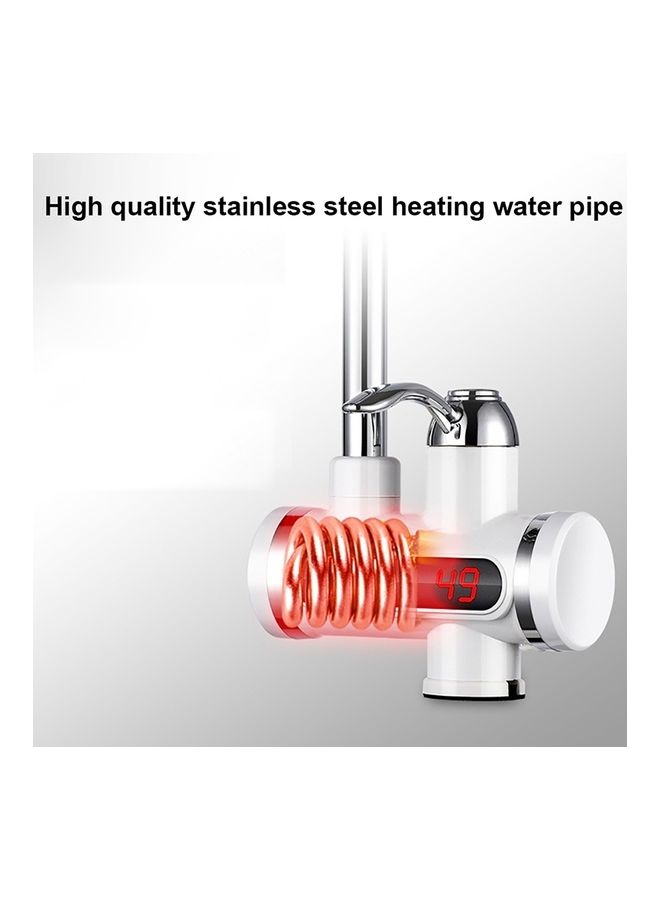 سخان مياه فوري للمطبخ مع صنبور بشاشة عرض درجة الحرارة متعدد الألوان 35 × 15 × 25 سم (مدخل الماء من الأسفل) - Image 4
