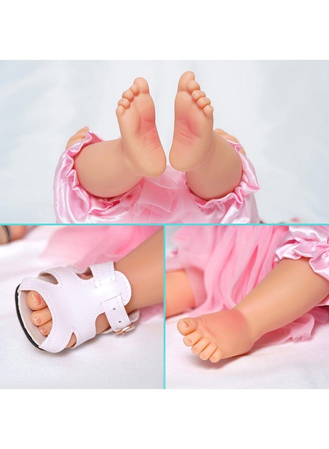 MNMJ Lifelike Reborn Baby Dolls - 22-inch Soft Body Realistic Newborn Baby Dolls Silicone Full Body Real Life Baby Dolls with Feeding Kit Toys Accessories for Ages 3+ Year Old Girls or Collection - Image 4