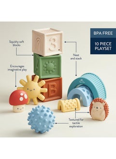 Sensory Blocks Set - Baby Building Blocks 10-Piece Set - Baby Blocks Feature Soft Blocks & Textured Characters - Sensory Toy For Babies & Toddlers Aged 0 Months And Up - pzsku/Z87FF48264510B56FCBDDZ/45/_/1734347338/0ef1cba8-3163-4b20-8a4e-5daf5569f9ed