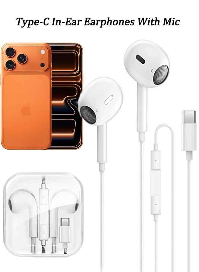 Type-C Wired Earphones,Compatible with iPhone 17/15 Pro Max,iPhone 16 Pro Max,Samsung Galaxy S25 Series S24 Series,Huawei,Honor and Other Devices With USB C Audio Port. - Image 1