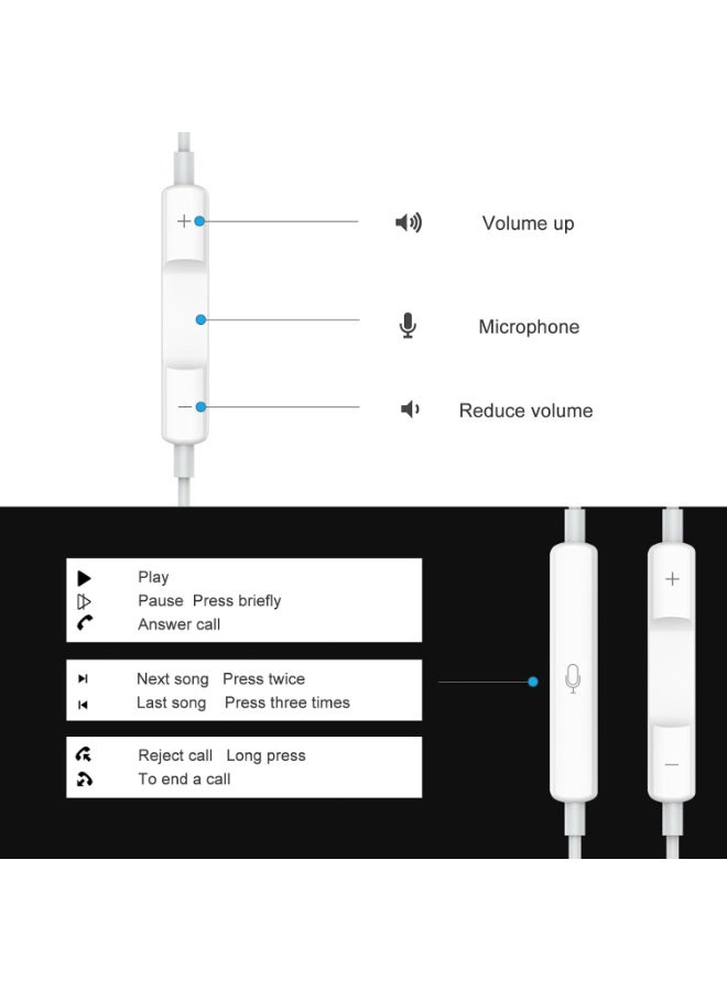 Type-C Wired Earphones,Compatible with iPhone 17/15 Pro Max,iPhone 16 Pro Max,Samsung Galaxy S25 Series S24 Series,Huawei,Honor and Other Devices With USB C Audio Port. - Image 4
