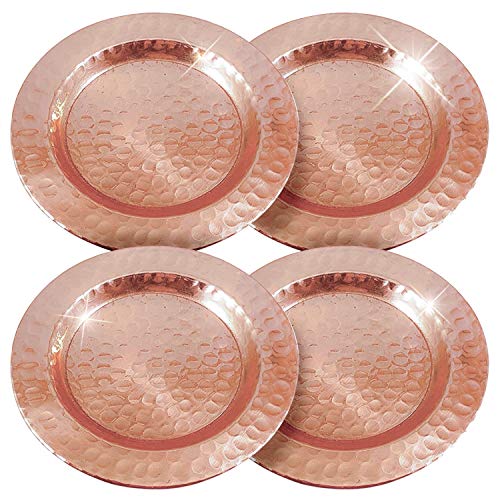 Kamojo 100% Pure Copper Coasters for Moscow Mule Mugs - Hand Hammered by Artisans in India - Protect Your Furniture from Condensation- Vintage Housewarming (Set of 4) - Image 1