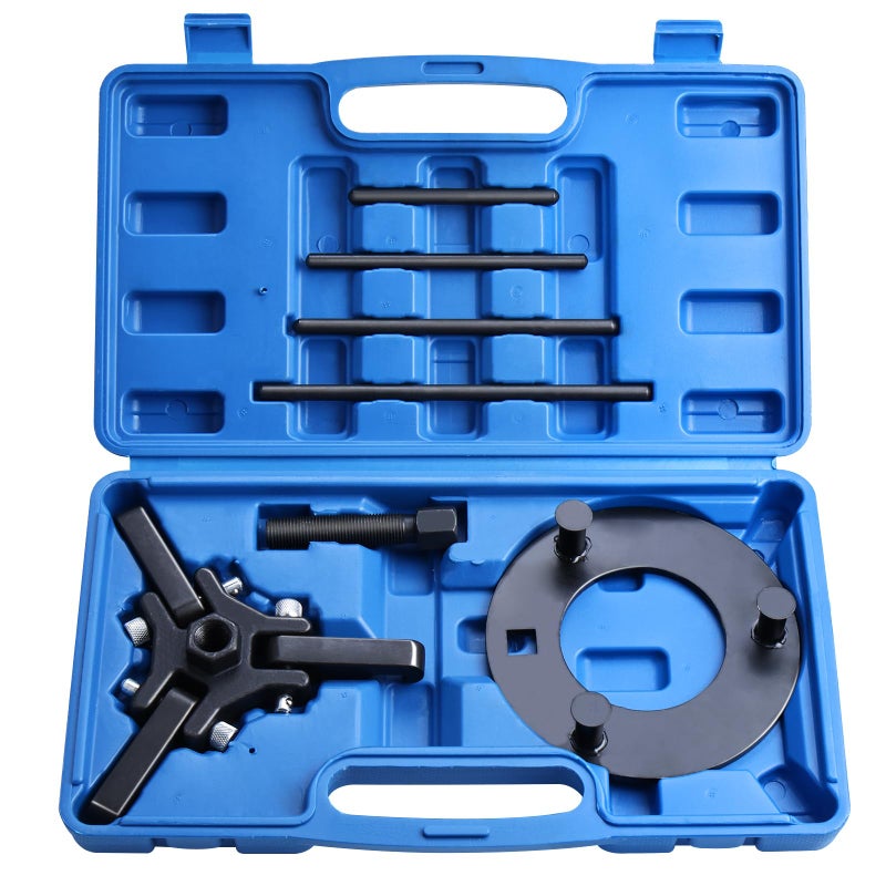 BTSHUB Harmonic Balancer Puller Set Harmonic Damper Pulley Tool Compatible with Chevy Ford GM Mitsubishi