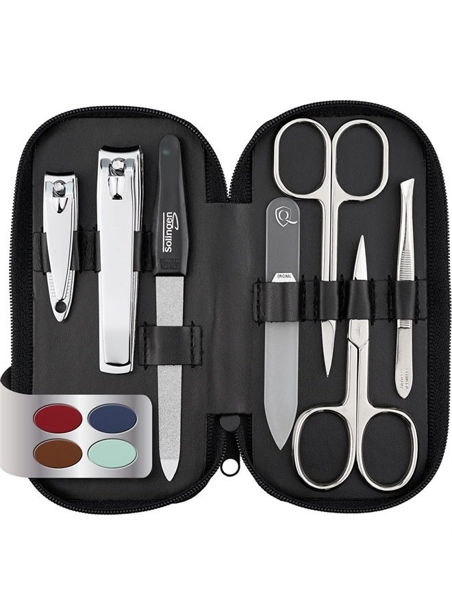 marQus Manicure Sets for Women & Men from Solingen Germany with glass nail file - Quality Grooming Kit Incl. Nail Clippers & glass nail file, Nail Kit Perfect for Pedicure. - Image 1