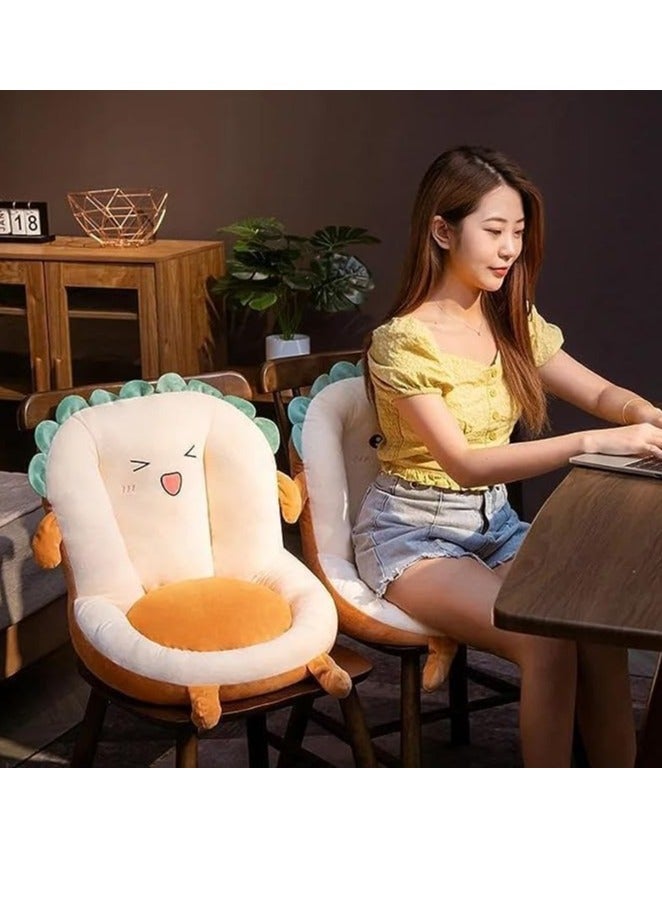 One-piece Office Dormitory Chair Cushion Winter Plush Cartoon Cushion Backrest Dormitory Office Non-slip Chair Cushion  - Image 2
