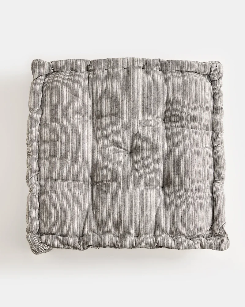 Redtag Grey Cotton Floor Cushion 60x60x10cm