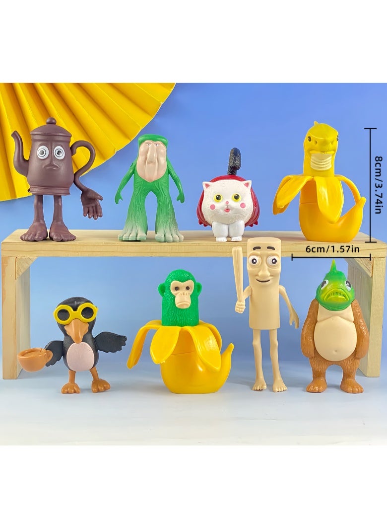 12pc Tung Tung Sahur Wooden Stick action figures Desktop Decoration Collection Ornaments - Image 2