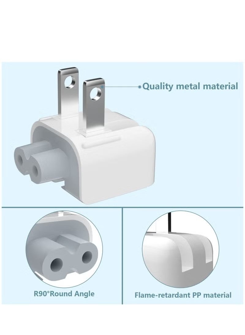 AC Power Adapter UK/EU/US Wall Folding Plug Duck Head Charge Adapter UAE Standard Plug Duck Head for MacBook Pro/MacBook Air/Mac iBook/iPhone/iPod/etc (2 Pack) (US Plug) - Image 2