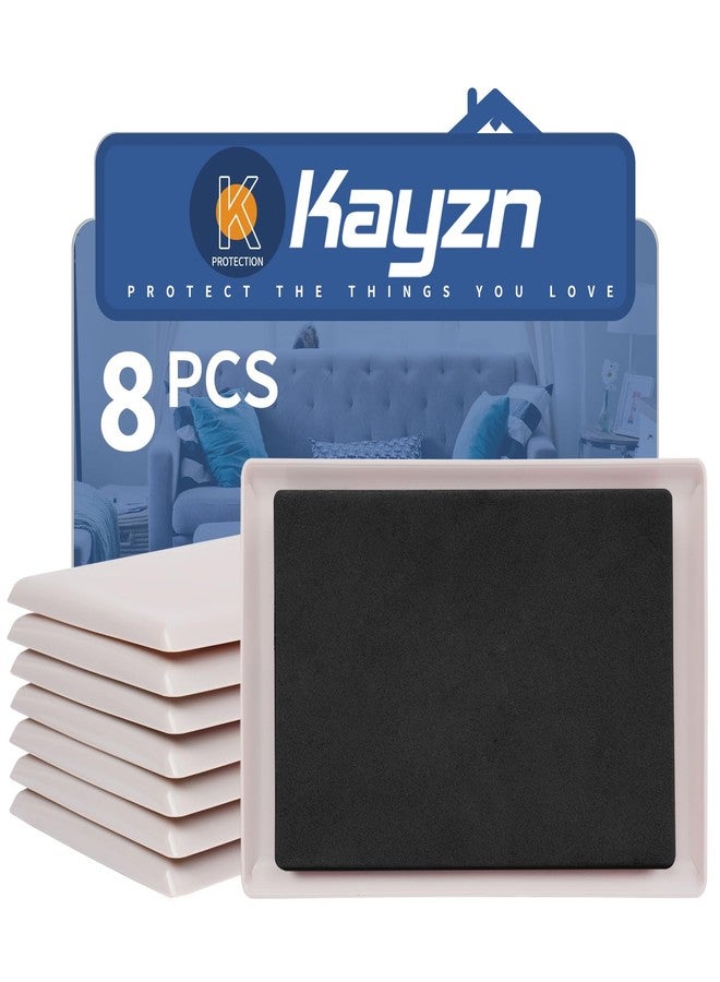 Kayzn 8 Pack Furniture Sliders for Carpet, 8-1/5"x 5-1/2" Large Furniture Sliders, Sliders for Furniture on Carpet Surface, Make Heavy Furniture Moving a Breeze! - Image 1