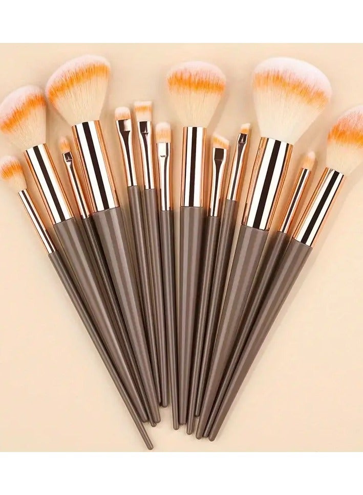 أوريتي 13 قطعة من فرش المكياج الناعمة والرقيقة، كريم الأساس، أحمر الخدود، بودرة ظلال العيون، فرشاة مزج المكياج كابوكي، أدوات التجميل - أرجواني - Image 2