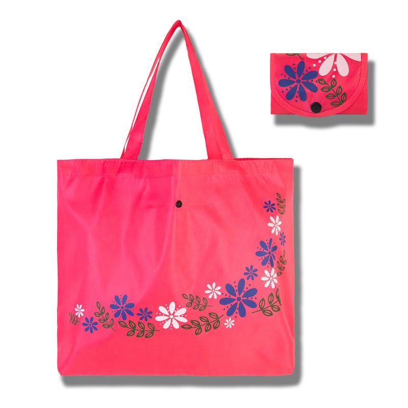 Buckle Handbag Classic 210D Oxford Cloth Foldableing Shopping Bag Small Flower Hidden Buckle Shopping Bag Environmentally Friendly - Image 1