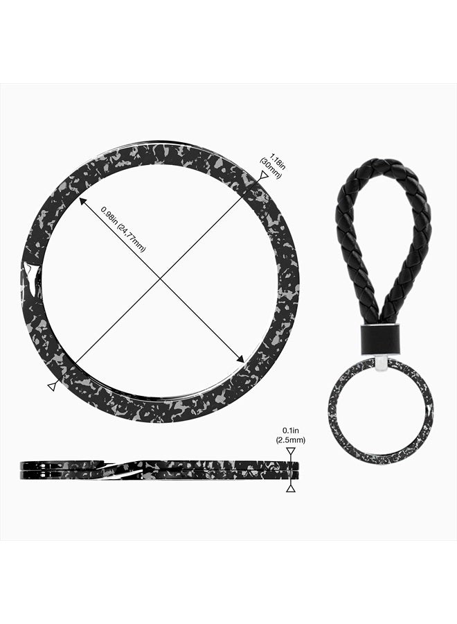 Silipac Premium Key Rings (1.18 in) - Split Key Ring Stylish Accessory with Scratch-Resistant Coating - 4-pack Key Rings Heavy Duty for Keychain, Car Keys, DIY - Image 4