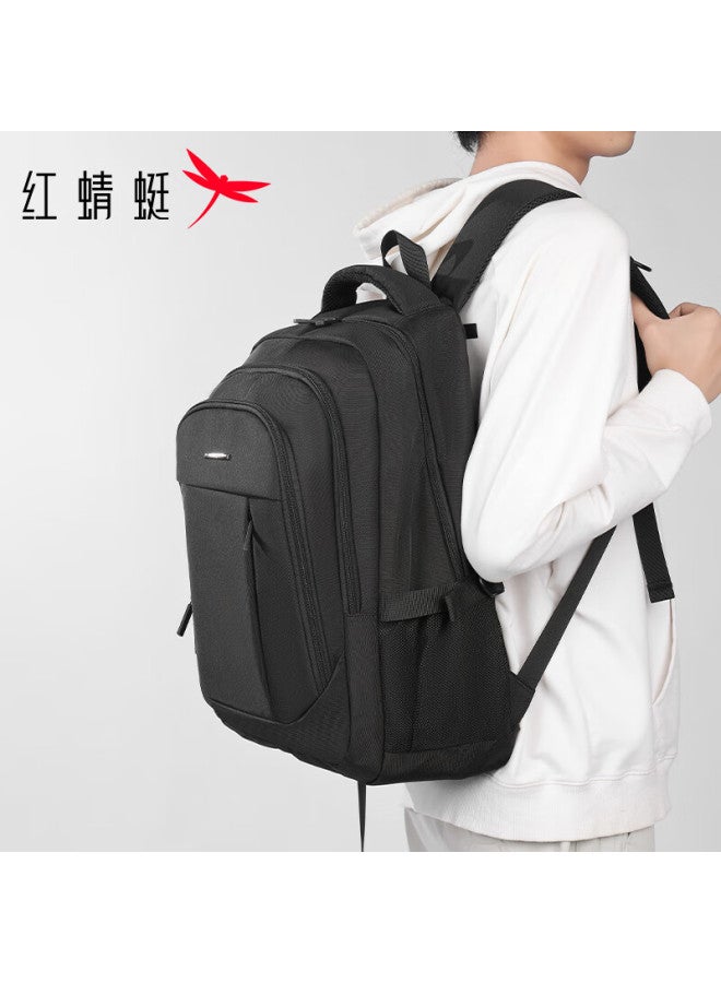 Red Dragonfly Men's Casual Backpack Business Travel Laptop Bag High School Student Schoolbag 9511b0195 Black - Image 1