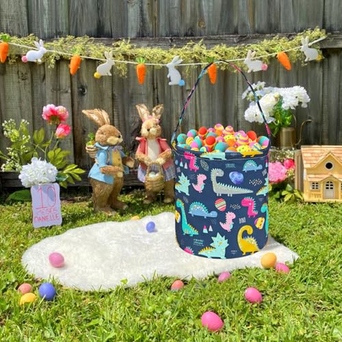 ACMUUNI Easter Egg Basket Easter Bunny Gift Basket Storage Bucket Portability Lightweight with handle - Image 5