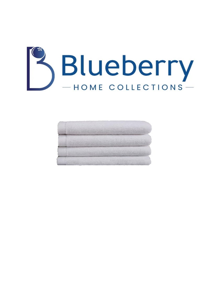 Blueberry Pack of 4 - Face towel -100% cotton Small Size(30x30 cm) Highly Absorbent And Super Durable, Color - White - Image 1