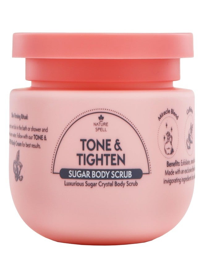 Nature Spell Tone & Tighten Sugar Crystal Body Scrub 10.5 fl Oz - Exfoliating Body Scrub - Hyaluronic Acid, Ginseng Extract & Plant Collagen - Image 1