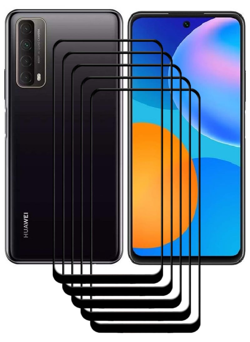 ACLIX 5 Pieces Antistatic ESD Dustproof Premium Quality High Definition Tempered Glass Screen Protector Designed For Huawei Y7a - Image 1