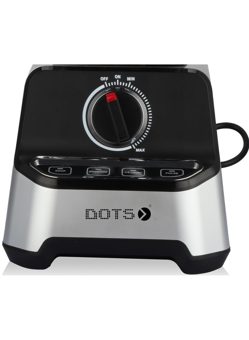 دوتس خلاط, 1500 واط - سعة 2 لتر - نظام تبديد الحرارة والحد من الضوضاء ,فضي/اسود,FBB2032ST - Image 2