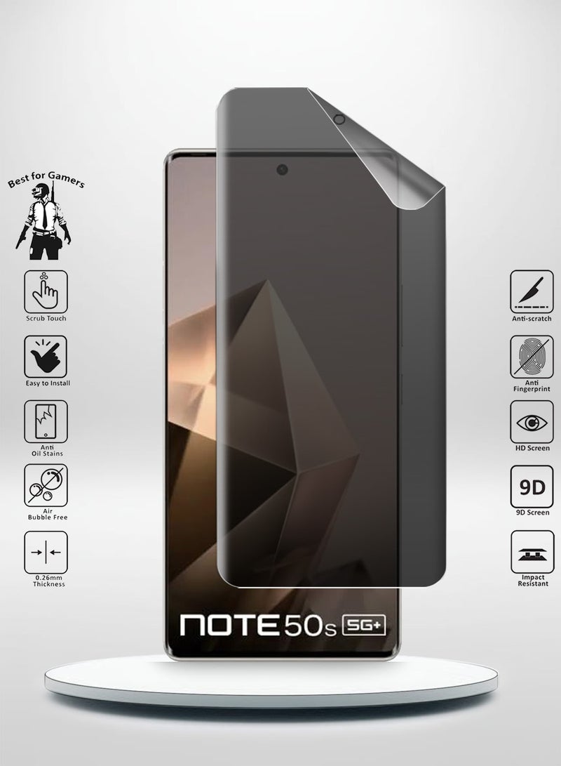 Techie Infinix Note 50S 5G Privacy Screen Protector - Full Cover Matte Ceramic Privacy Screen Protector, Explosion Proof, Anti Bubble Anti-Fingerprint Easy Installation - Image 2