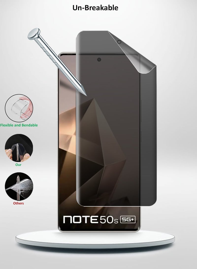 Techie Infinix Note 50S 5G Privacy Screen Protector - Full Cover Matte Ceramic Privacy Screen Protector, Explosion Proof, Anti Bubble Anti-Fingerprint Easy Installation - Image 5