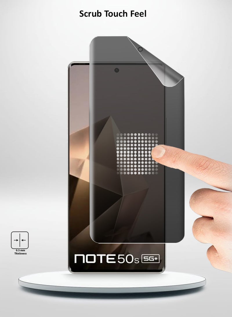 Techie Infinix Note 50S 5G Privacy Screen Protector - Full Cover Matte Ceramic Privacy Screen Protector, Explosion Proof, Anti Bubble Anti-Fingerprint Easy Installation - Image 3