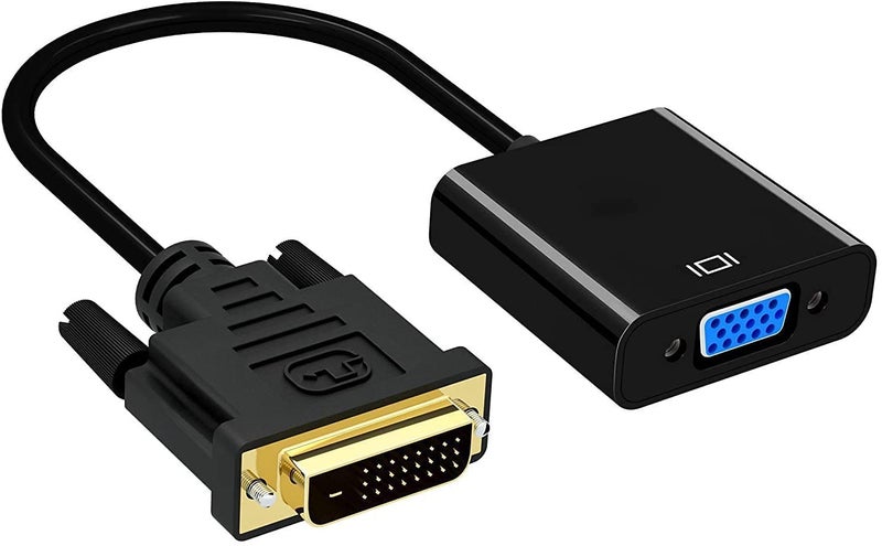 ETZIN ETZIN DVI to VGA Adapter, 1080p Active DVI-D to VGA Adapter Converter 24+1 Male to Female Adapte (DVI-to-VGA-Cable) EPL-225TC(DV-I to VGA) - Image 1