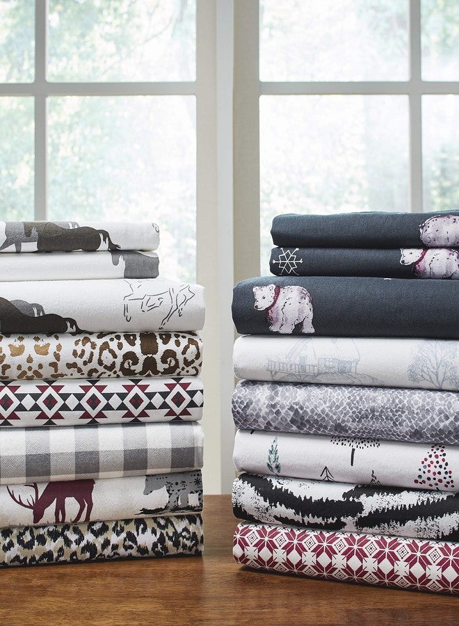 Pointehaven 180 GSM 100% Cotton Flannel Sheet Set - Twin, Snow Bear - Warm & Cozy - Pre-Shrunk -Deep Pockets - Elastic All Around-Comfy Double Brushed - Image 3