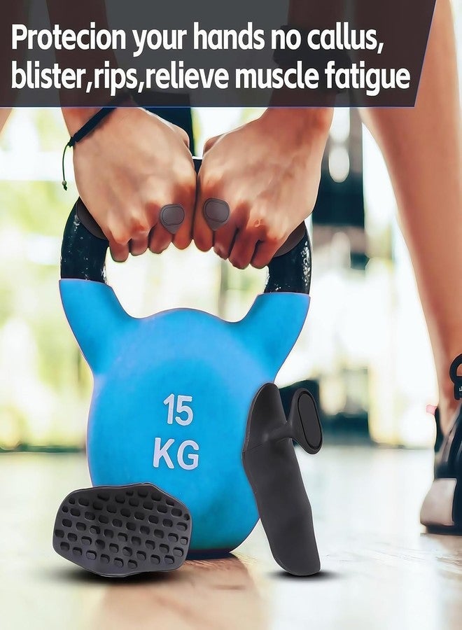 KIDLOOP قفازات رياضية مانعة للانزلاق، قفازات رياضية مريحة، مقابض لرفع الأثقال، للرجال والنساء، وسادات سيليكون ناعمة لحماية راحة اليد، مناسبة لمختلف تمارين اللياقة البدنية - Image 3