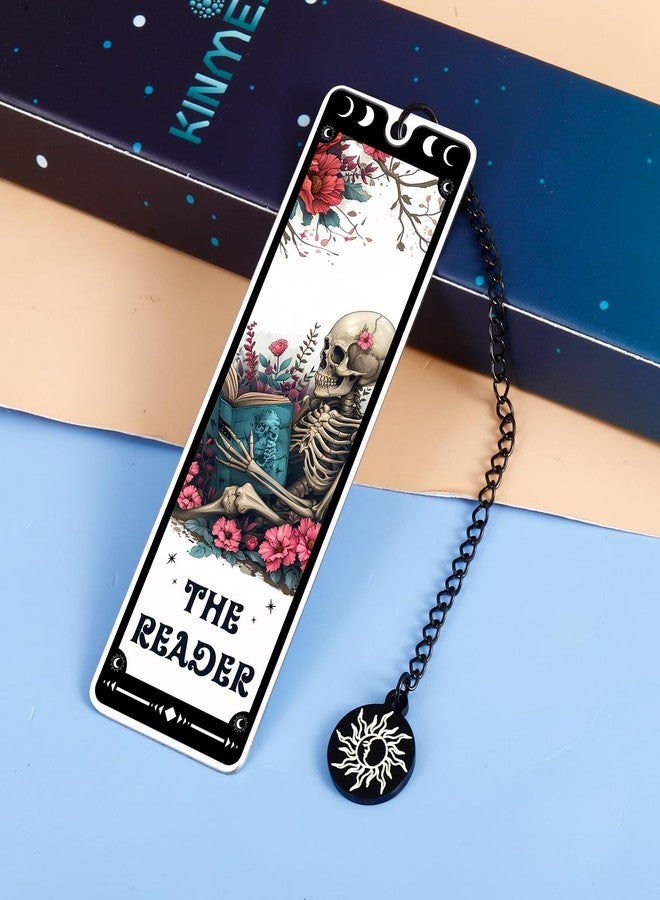 KINMES Wicked Bookmarks for Book Lovers Women Funny Horror Wicked Gifts Gothic Tarot Metal Bookmark for Women, Book Marks for Reading Women Bookish Nerd, Dark Romance Christmas Stocking Stuffers for Girls - Image 4