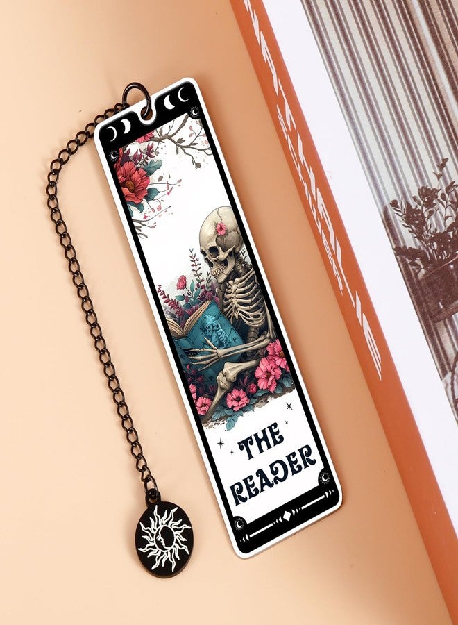 KINMES Wicked Bookmarks for Book Lovers Women Funny Horror Wicked Gifts Gothic Tarot Metal Bookmark for Women, Book Marks for Reading Women Bookish Nerd, Dark Romance Christmas Stocking Stuffers for Girls - Image 5