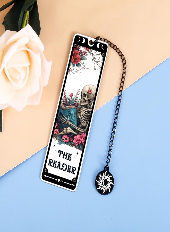 KINMES Wicked Bookmarks for Book Lovers Women Funny Horror Wicked Gifts Gothic Tarot Metal Bookmark for Women, Book Marks for Reading Women Bookish Nerd, Dark Romance Christmas Stocking Stuffers for Girls - Image 2