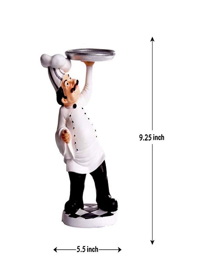 SMANTA French Decorative Chef Figurine Ornaments - 3D Resin Home Decoration with Tray for Gourmet Kitchen Decorations & Collectible Housewarming Gifts - Image 3