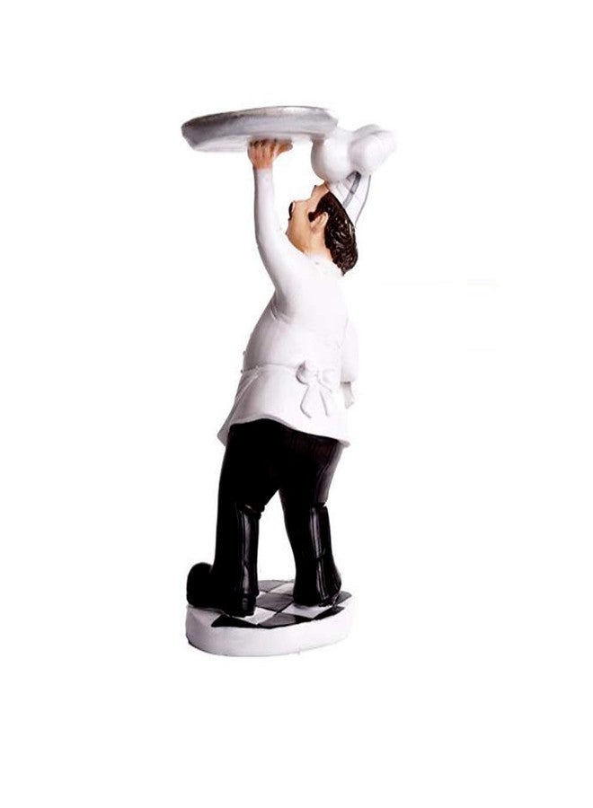 SMANTA French Decorative Chef Figurine Ornaments - 3D Resin Home Decoration with Tray for Gourmet Kitchen Decorations & Collectible Housewarming Gifts - Image 2