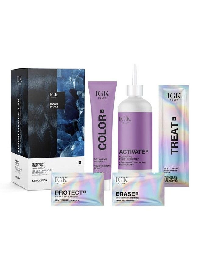 iGK Permanent Color Kit Moon Dance Darkest Blue Black 1B | Easy Application + Strengthen + Shine | Vegan + Cruelty Free + Ammonia Free | 4.75 Oz  - Image 3