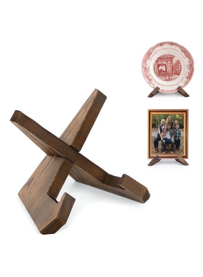 ANBOXIT ANBOXIT 4.5 Inch Plate Stand Display - Wooden Picture Frame Holder, Decorative Table Top Easel  - Image 1