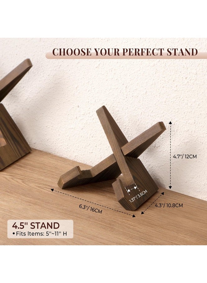 ANBOXIT ANBOXIT 4.5 Inch Plate Stand Display - Wooden Picture Frame Holder, Decorative Table Top Easel  - Image 4