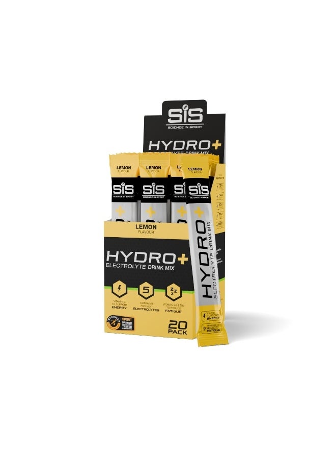 SIS Hydro+ Electrolyte Drink Mix, Lemon Flavour, 20 Pack  - Image 1