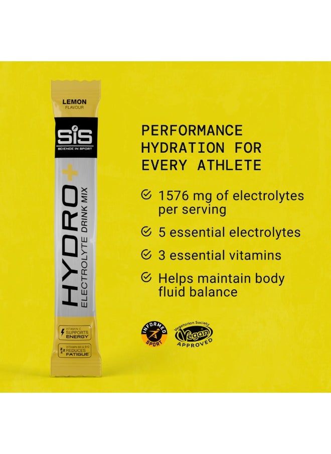 SIS Hydro+ Electrolyte Drink Mix, Lemon Flavour, 20 Pack  - Image 4