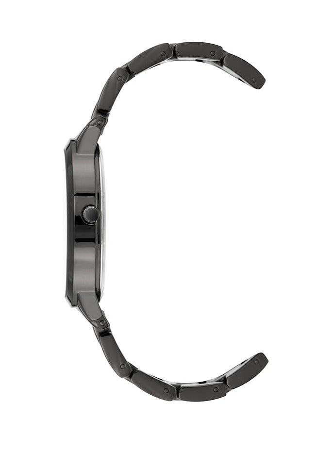 NINE WEST ساعة معصم نسائية بلون رمادي معدني - Image 2