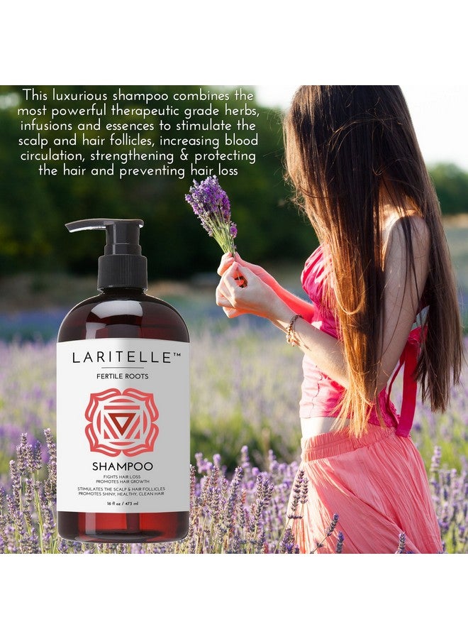 Laritelle Organic Antithinning Shampoo ; Fortifying Strengthening & Rejuvenating ; Prevents Hair Loss And Shedding Promotes New Hair Growth ; Ayurvedic Herbs Lavender Ginger Rosemary - Image 3