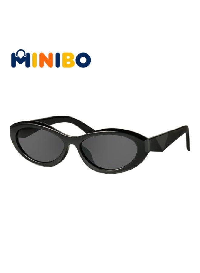 MINIBO UV400 oval cat eye sunglasses, unisex retro Y2K style - Image 1
