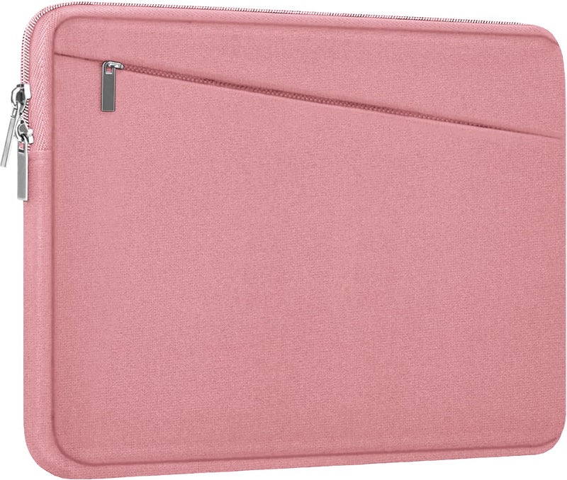 AREYLO 15.6 inch Laptop Case, Slim Computer Carrying Bag Protective Cover Briefcase with Front Pocket, Durable Laptop Sleeve for 15-16 Inch HP, Dell, Lenovo, Asus- Red Pink - Image 1